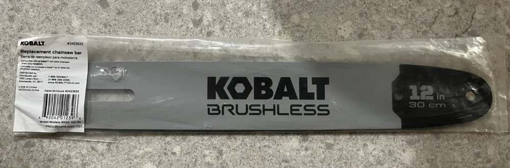 Kobalt 12" Chainsaw Bar - Brushless 30cm   Model #KSG 124-03 - NEW    F